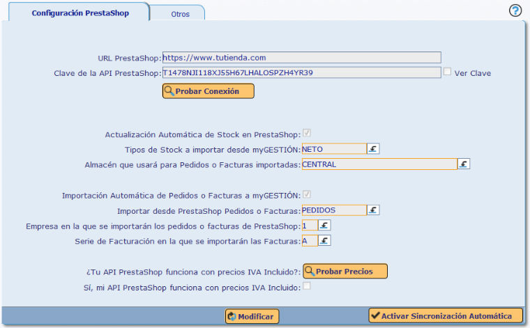 conector Prestashop